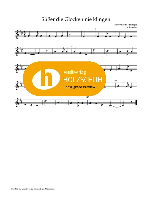 Süßer die Glocken nie klingen